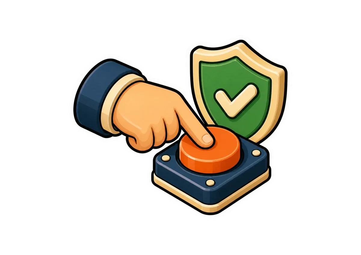 win.sh sticker illustration for Human in the Loop AI Agents: Approval Workflows That Work
